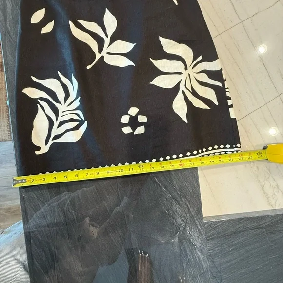 LOFT Black and White Floral Backless Dress - Picture 8 of 10